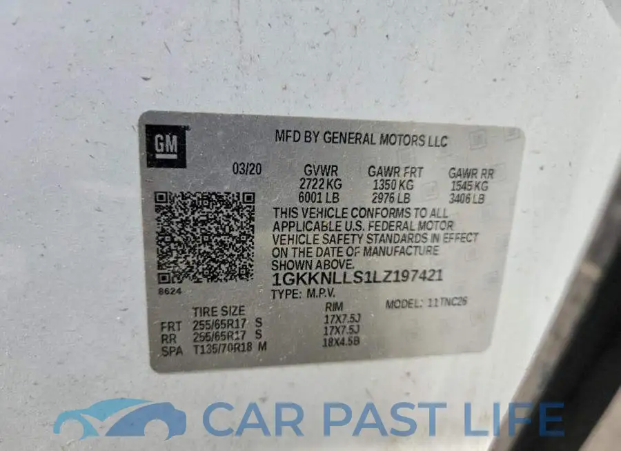 1GKKNLLS1LZ197421# 13