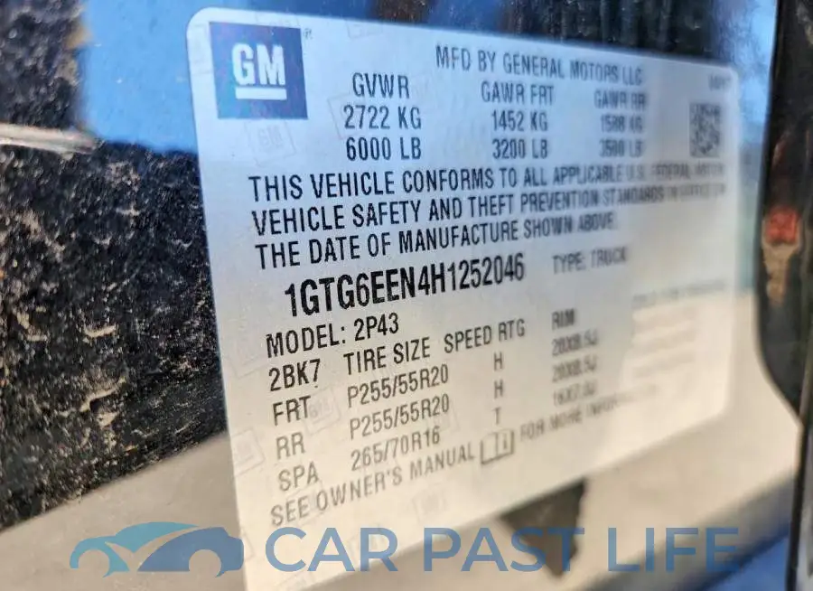 1GTG6EEN4H1252046# 12