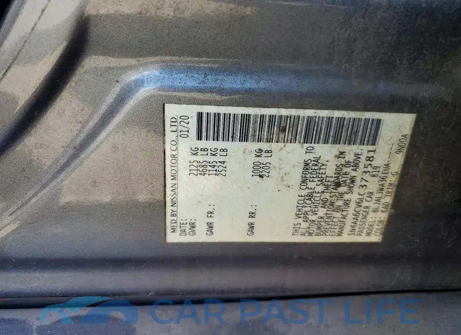 1N4AA6CV6LC373581# 12