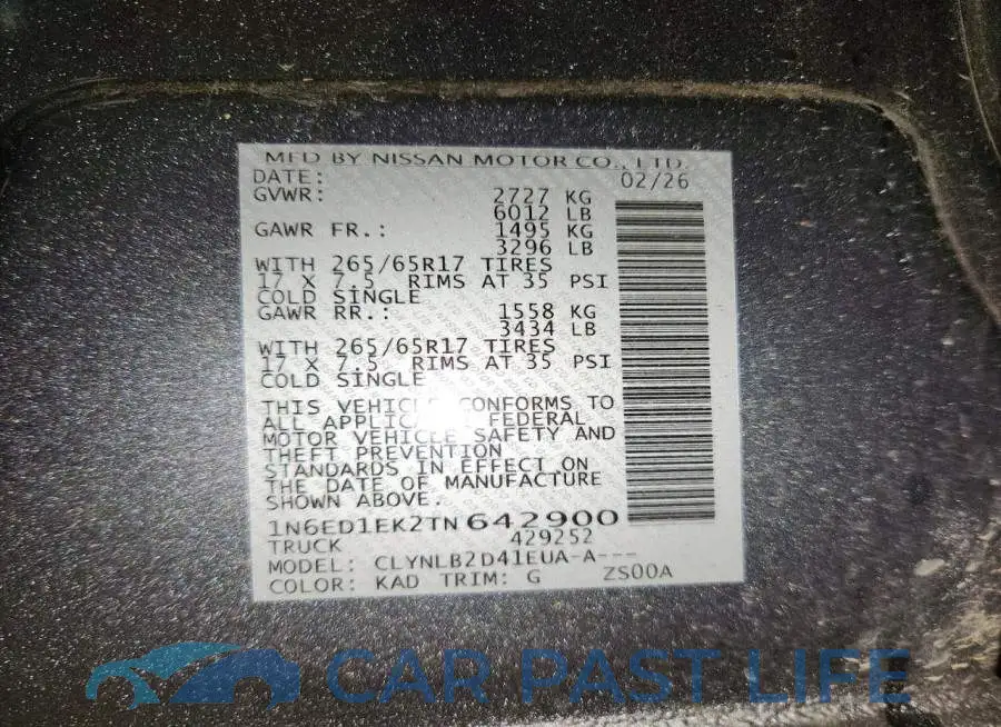 1N6ED1EK2TN642900# 12