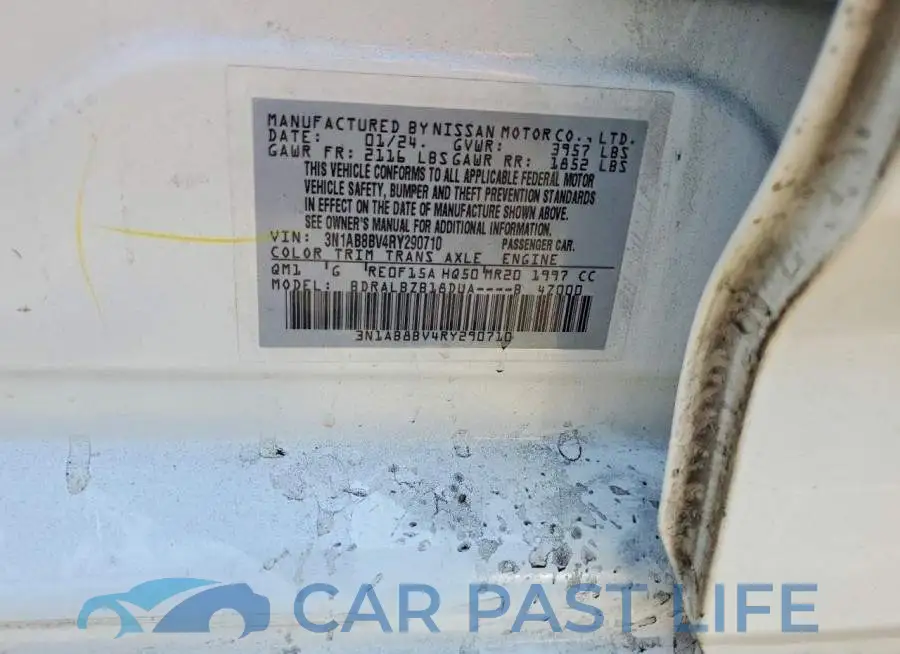 3N1AB8BV4RY290710# 12