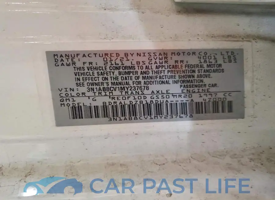 3N1AB8CV1MY237678# 12