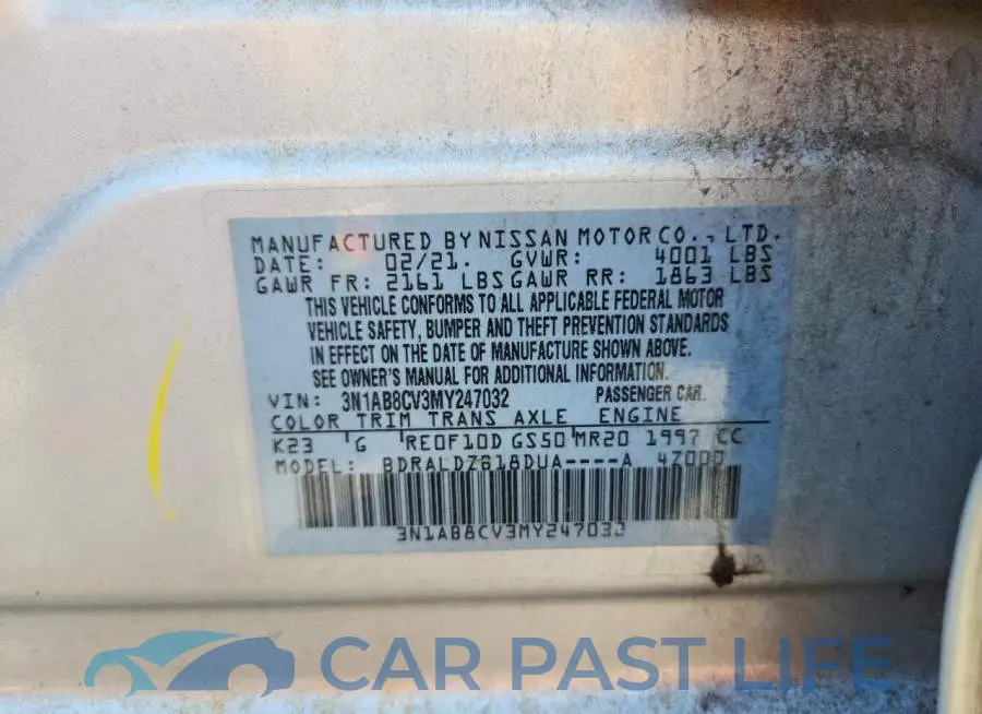 3N1AB8CV3MY247032# 12