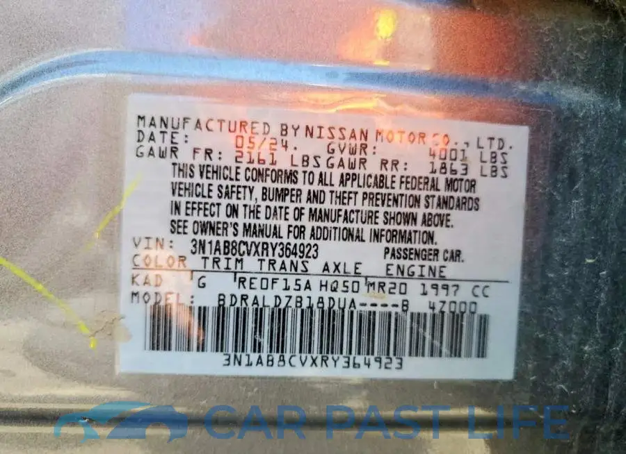 3N1AB8CVXRY364923# 12