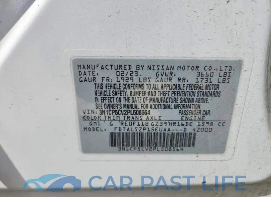 3N1CP5CV2PL508564# 14