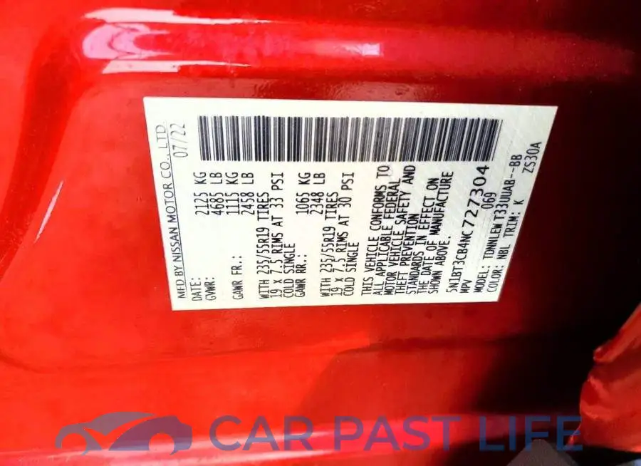 5N1BT3CB4NC727304# 14