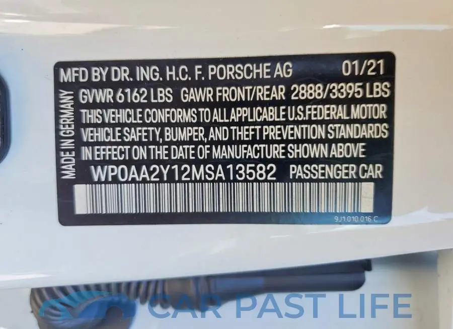 WP0AA2Y12MSA13582# 12