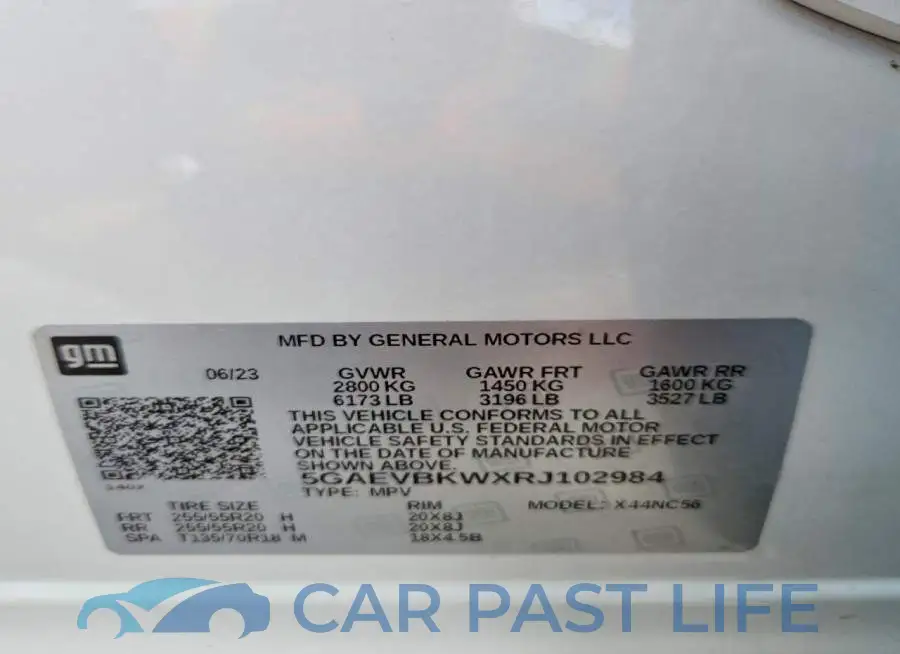 5GAEVBKWXRJ102984# 13