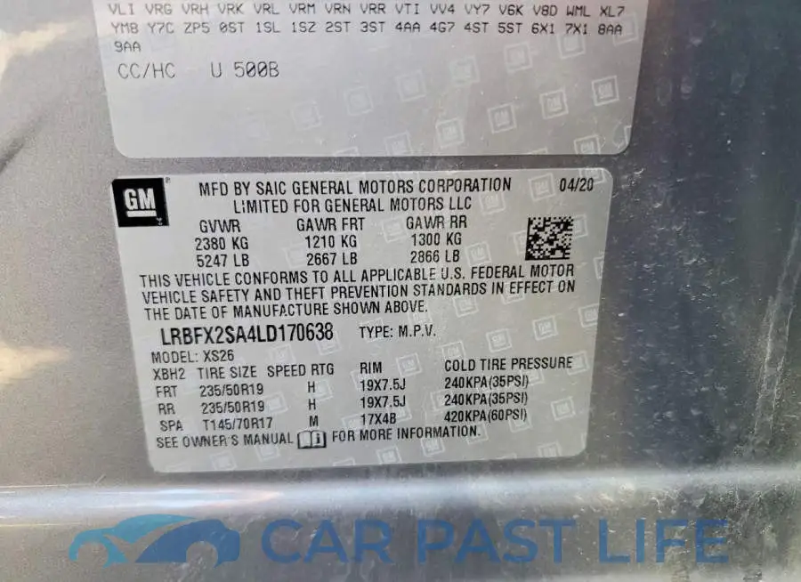 LRBFX2SA4LD170638# 12