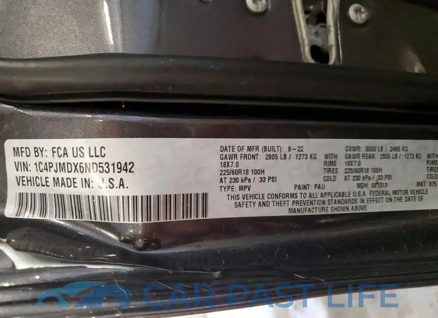 1C4PJMDX6ND531942# 13