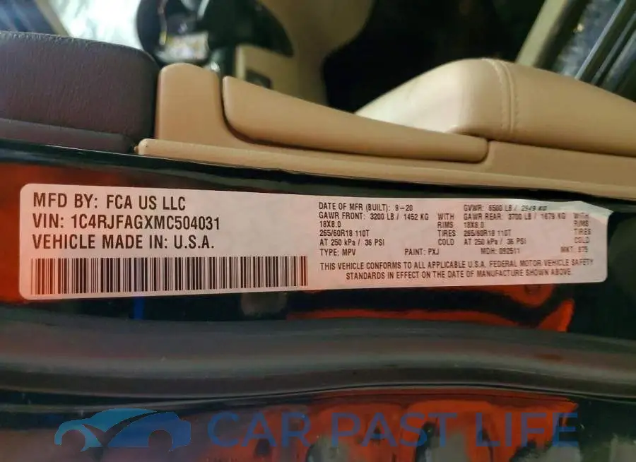 1C4RJFAGXMC504031# 14