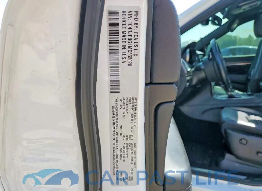 1C4RJFBG1MC652020# 12