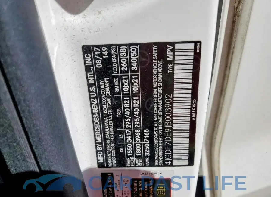 4JGDF7DE9JB003902# 14