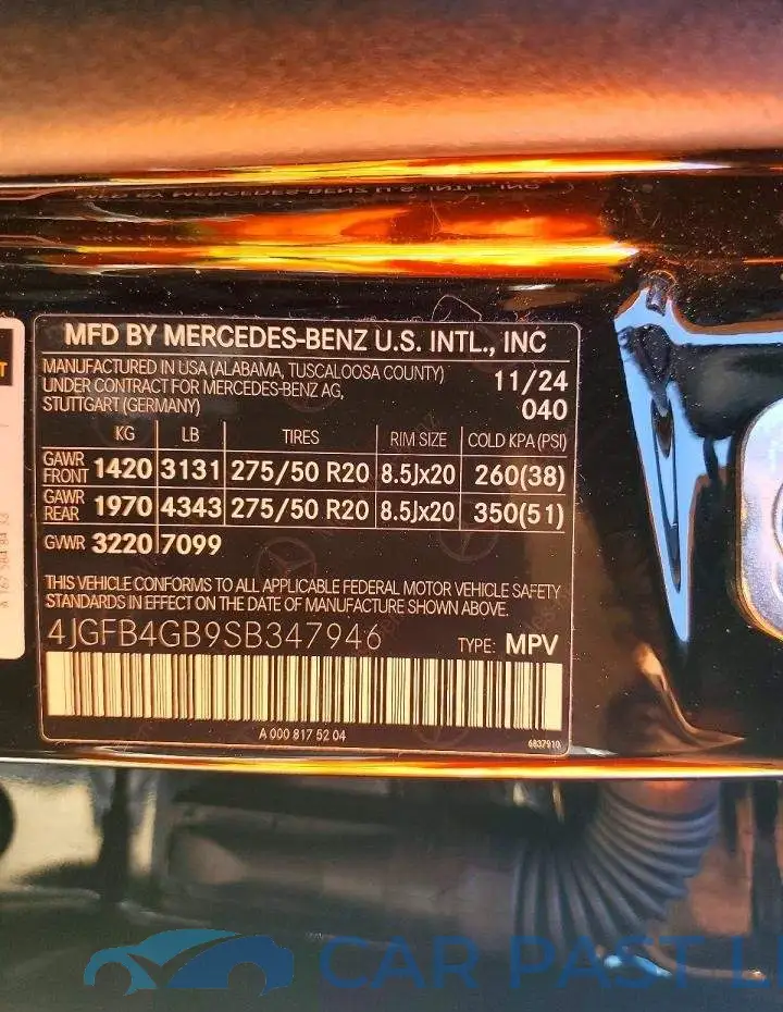 4JGFB4GB9SB347946# 13