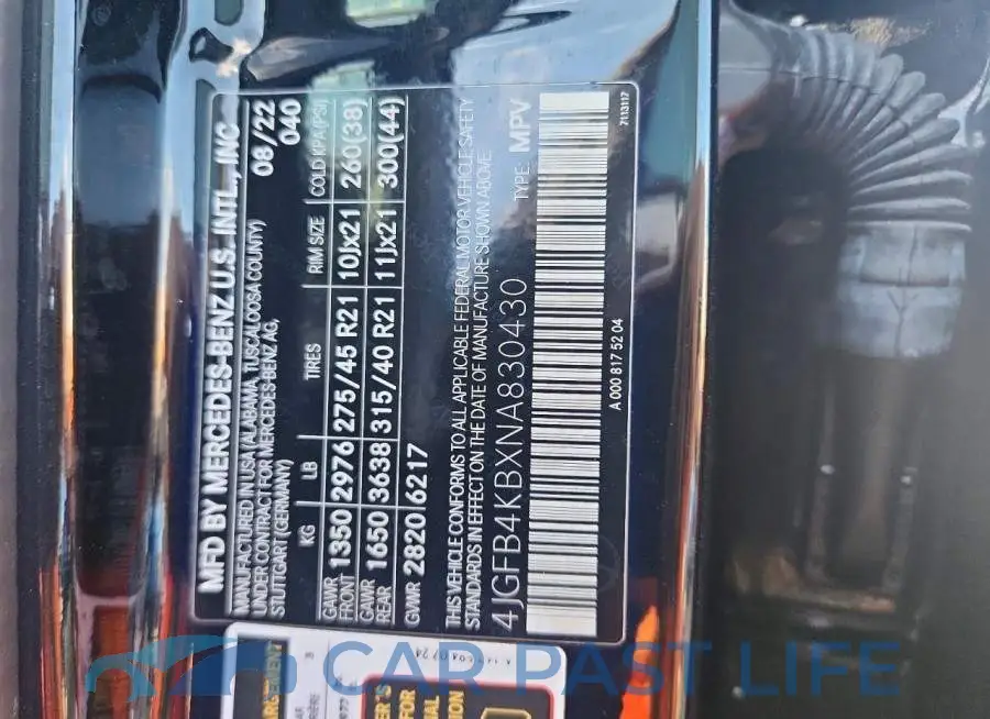 4JGFB4KBXNA830430# 13