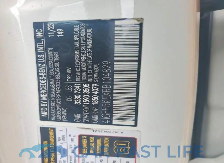 4JGFF5KEXRB104829# 14