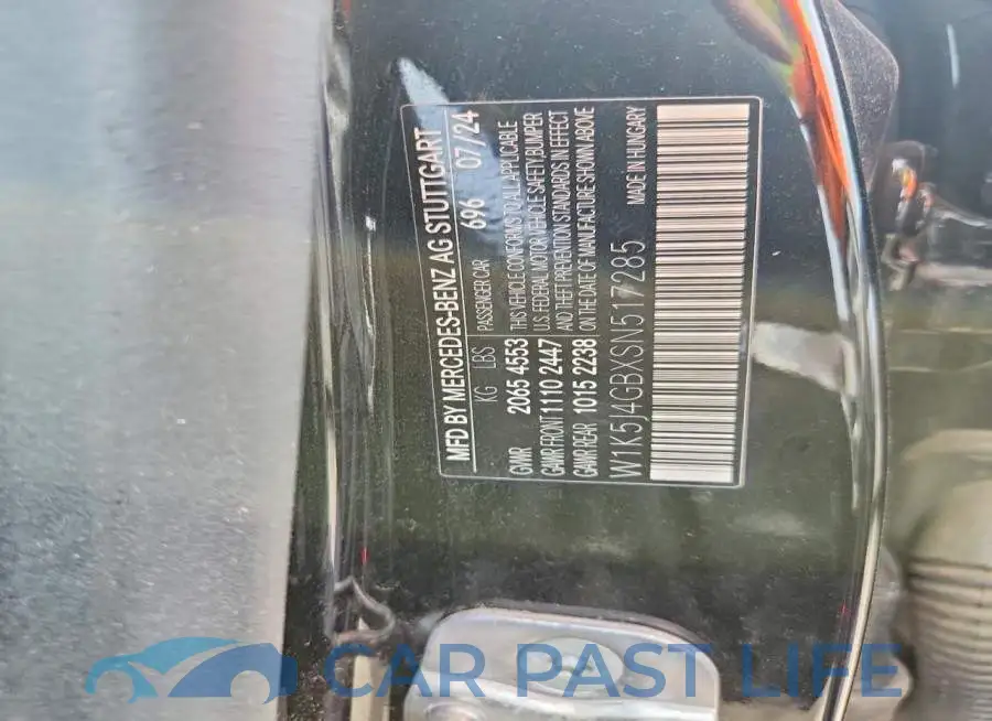W1K5J4GBXSN517285# 12