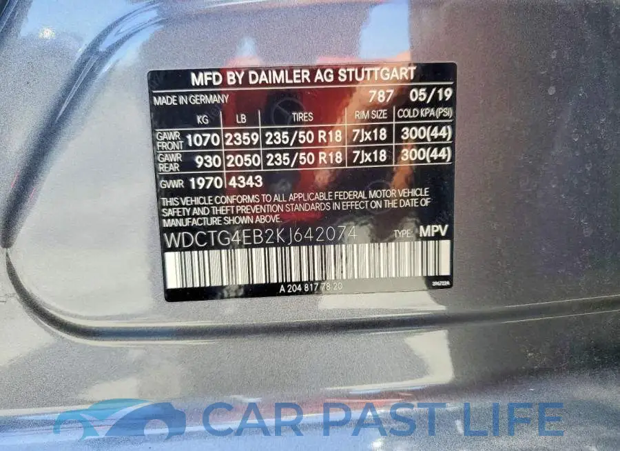 WDCTG4EB2KJ642074# 13