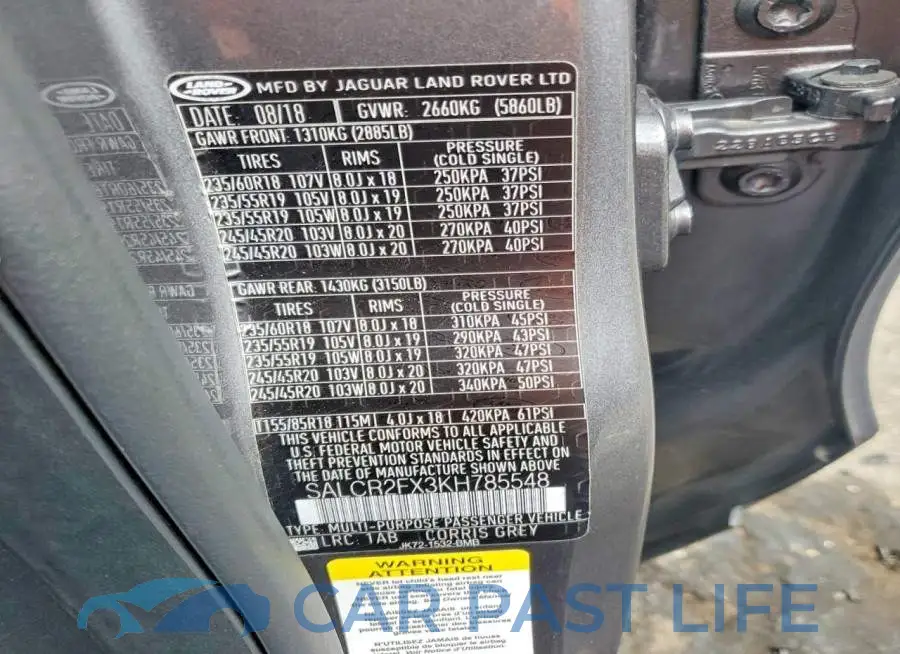 SALCR2FX3KH785548# 12
