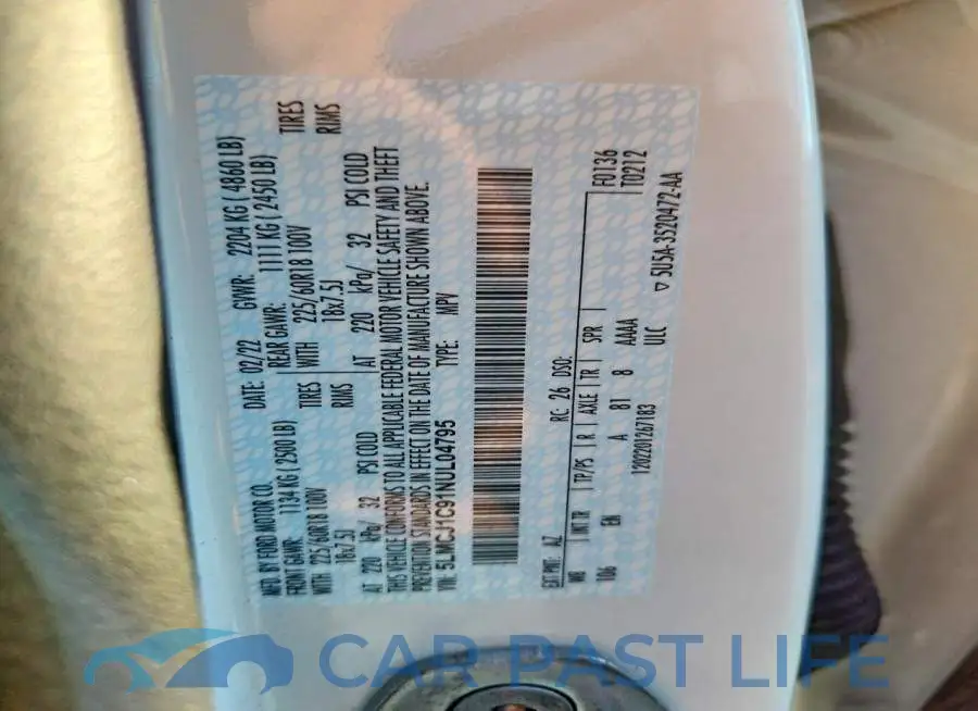 5LMCJ1C91NUL04795# 12