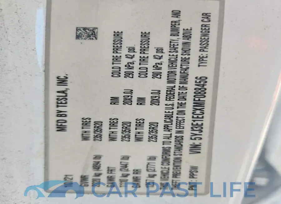 5YJ3E1ECXMF088456# 12