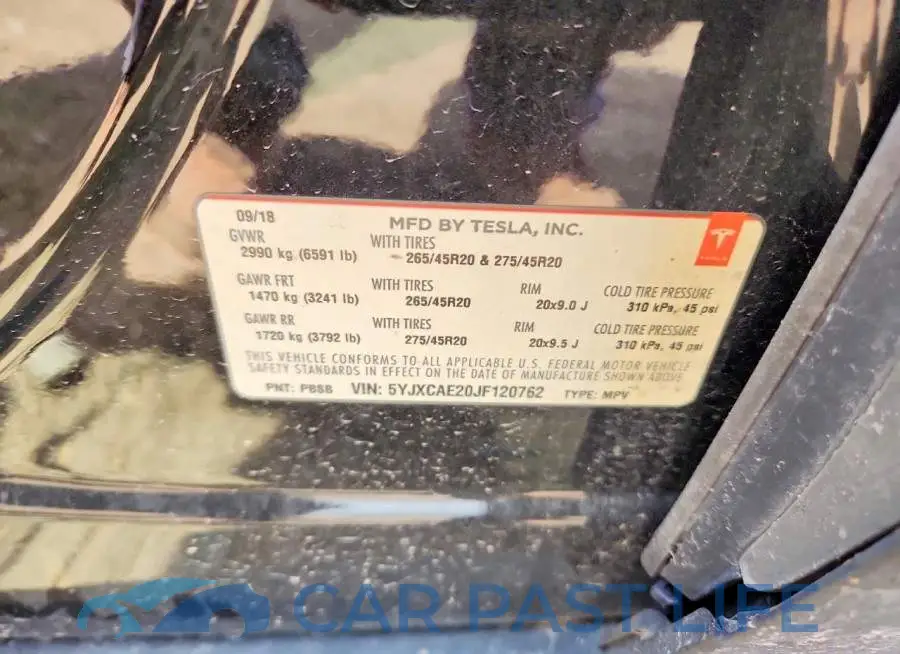 5YJXCAE20JF120762# 12