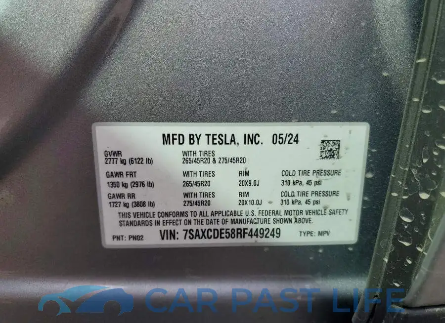 7SAXCDE58RF449249# 14