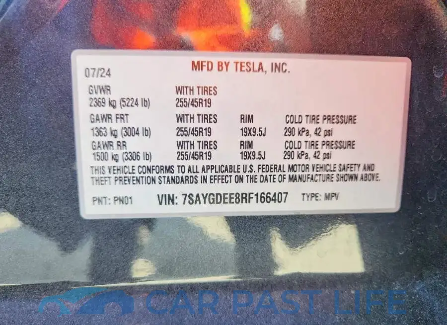 7SAYGDEE8RF166407# 12