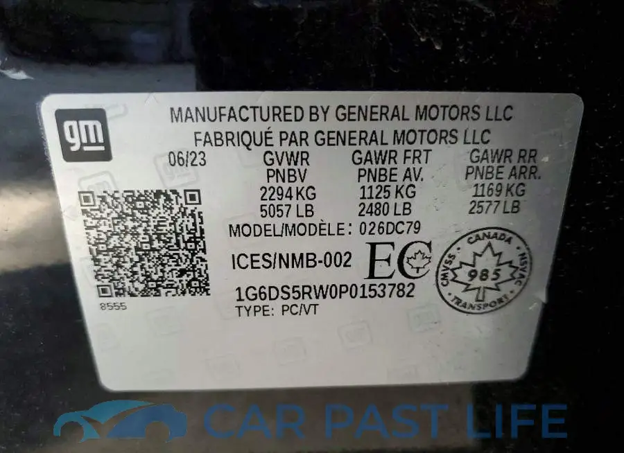 1G6DS5RW0P0153782# 12