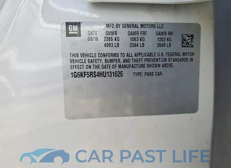 1G6KF5RS4HU131626# 13