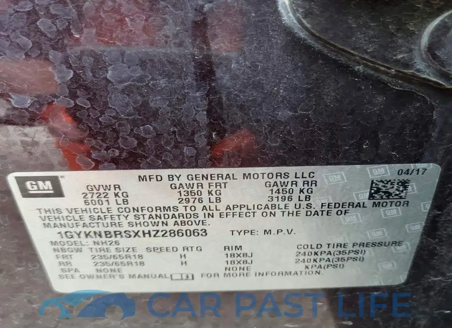 1GYKNBRSXHZ286063# 13