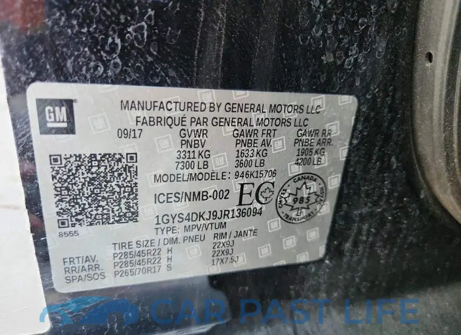 1GYS4DKJ9JR136094# 13