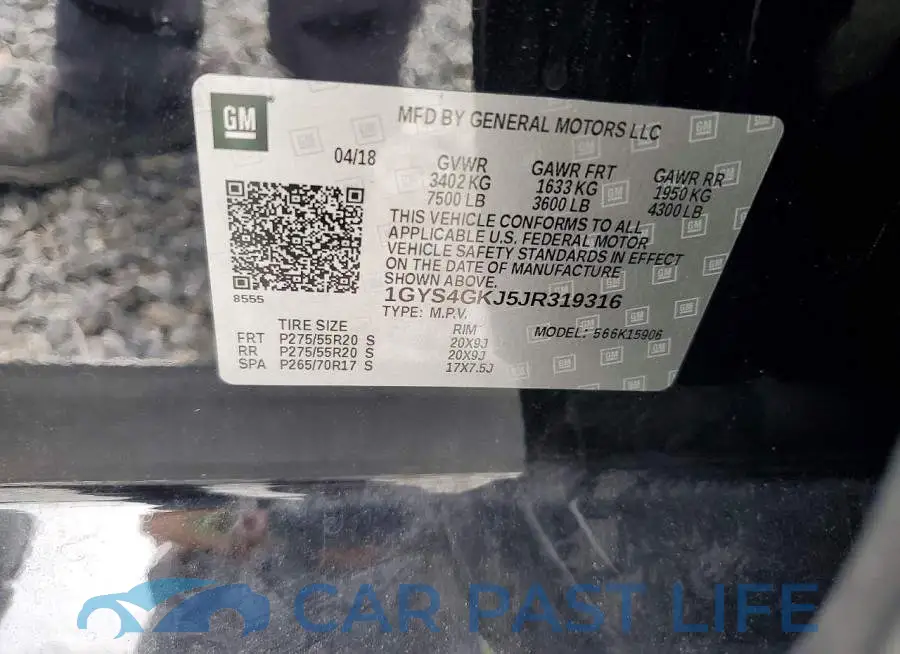 1GYS4GKJ5JR319316# 13