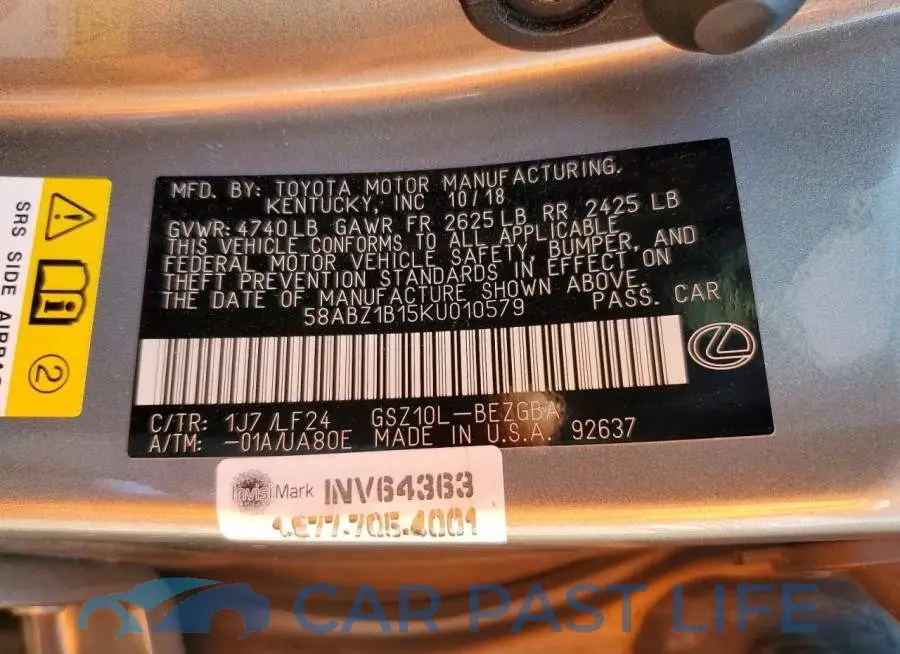 58ABZ1B15KU010579# 12