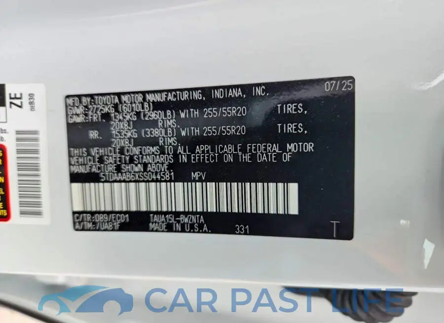 5TDAAAB6XSS044581# 13