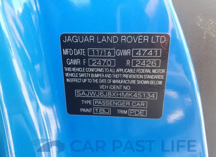 SAJWJ6J8XHMK45134# 12