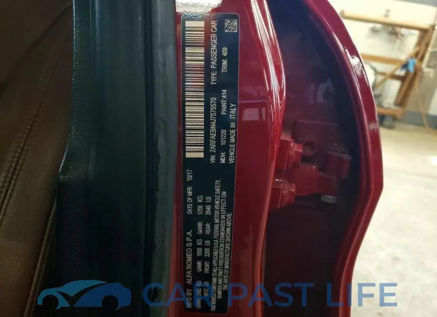 ZARFAEBN4J7575570# 12