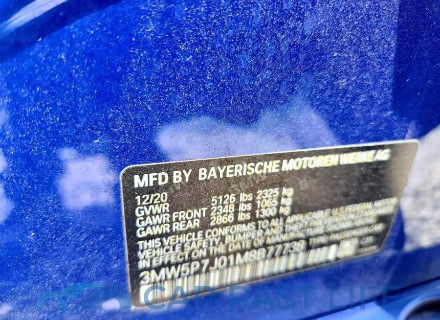3MW5P7J01M8B77738# 12