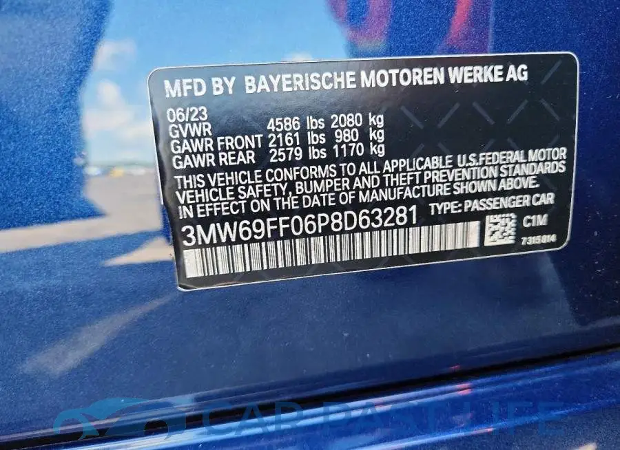 3MW69FF06P8D63281# 12