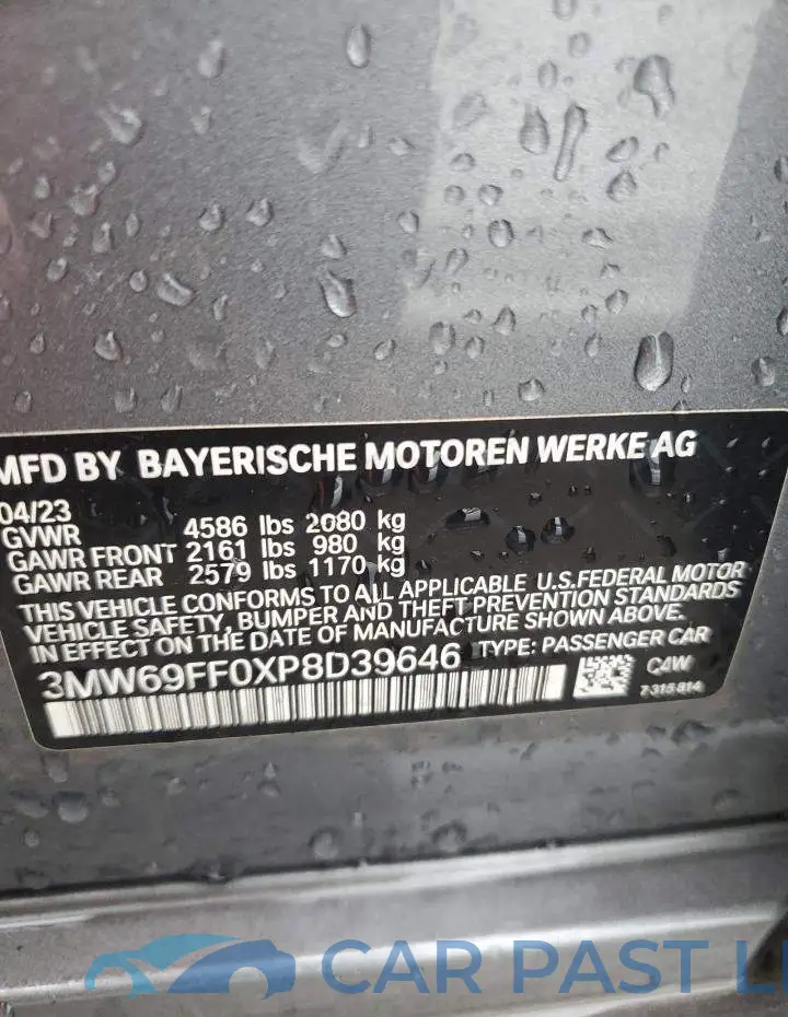 3MW69FF0XP8D39646# 13
