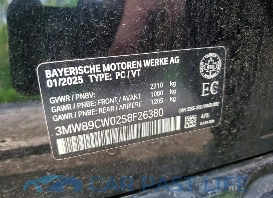 3MW89CW02S8F26380# 12