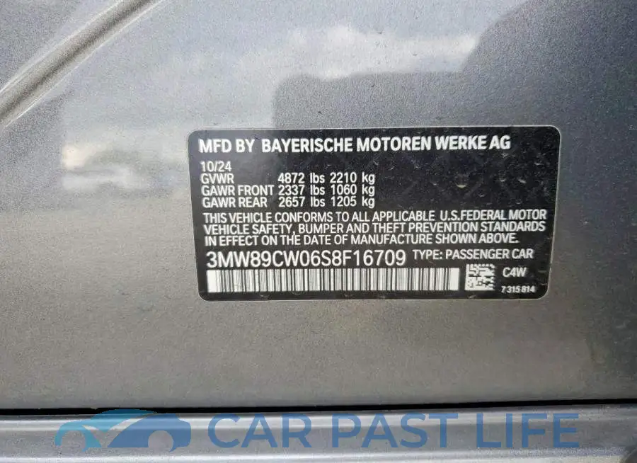 3MW89CW06S8F16709# 12