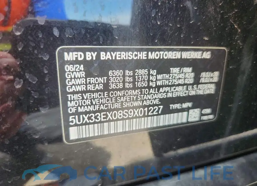 5UX33EX08S9X01227# 13