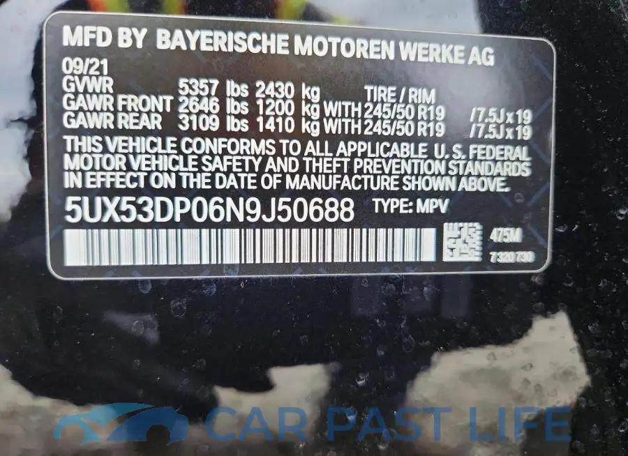 5UX53DP06N9J50688# 13