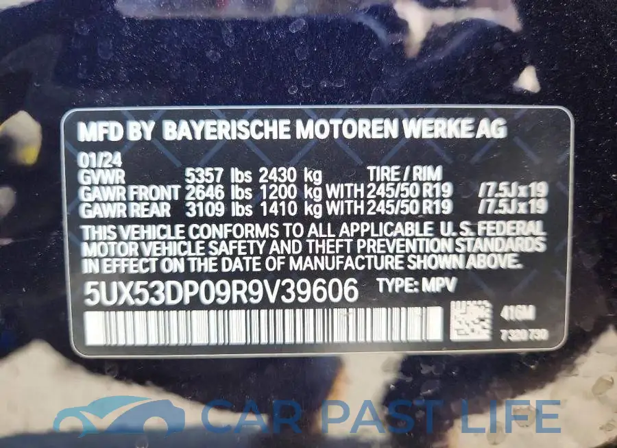 5UX53DP09R9V39606# 13