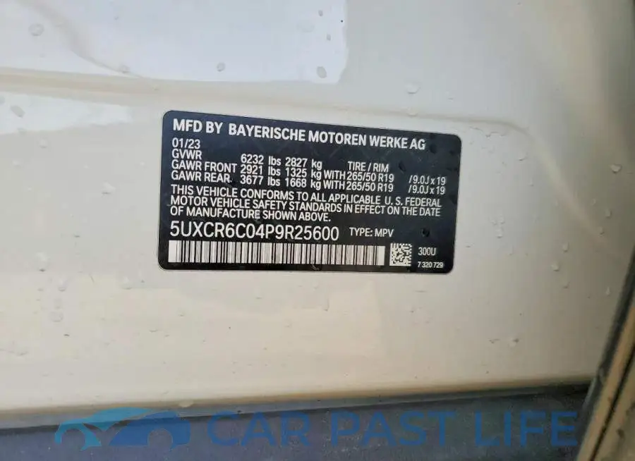 5UXCR6C04P9R25600# 12