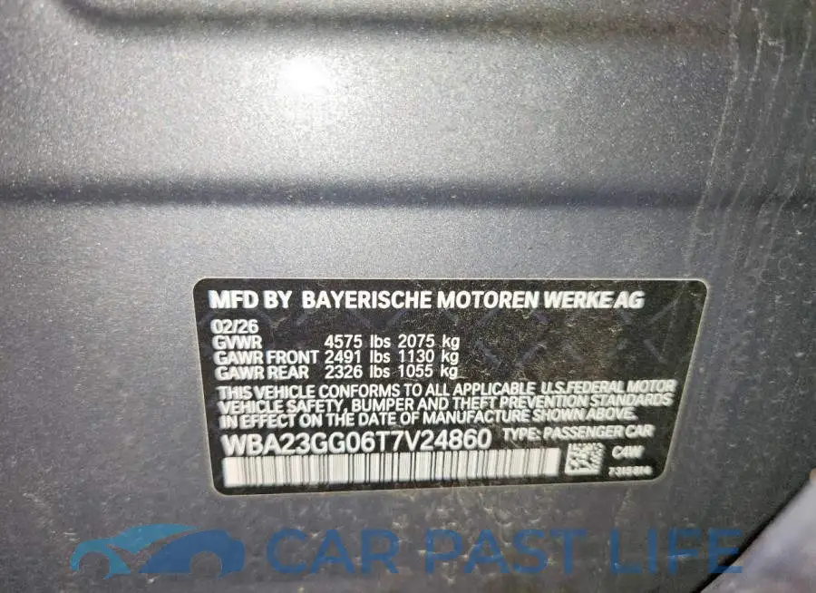 WBA23GG06T7V24860# 12