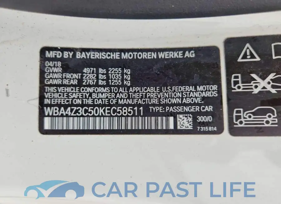 WBA4Z3C50KEC58511# 12