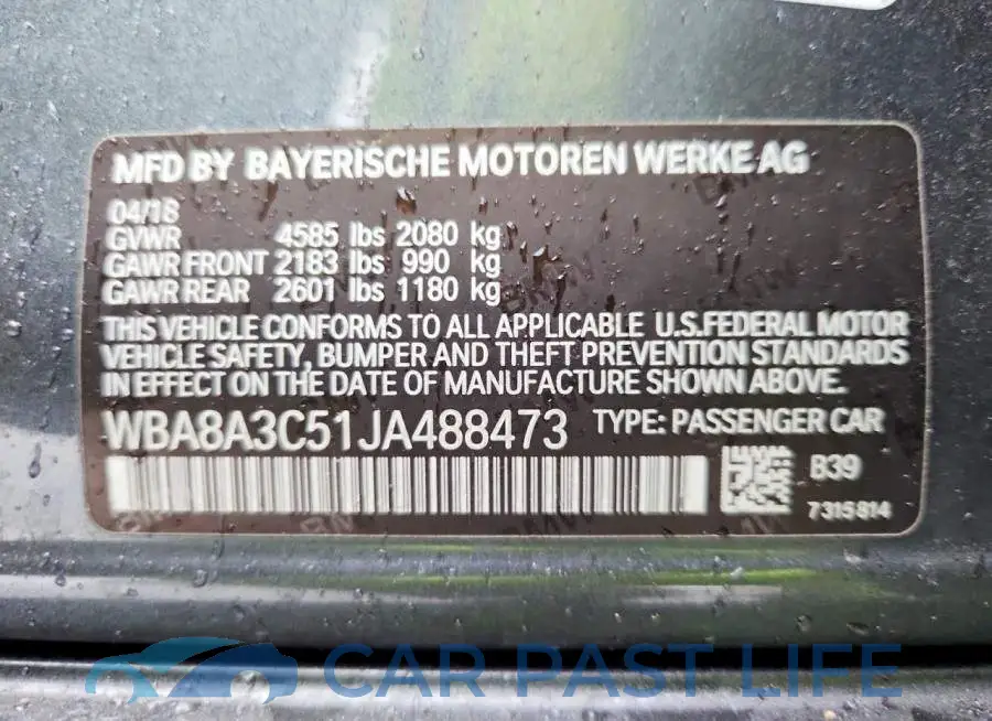 WBA8A3C51JA488473# 12