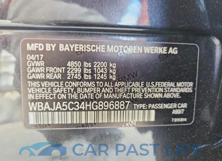 WBAJA5C34HG896887# 12
